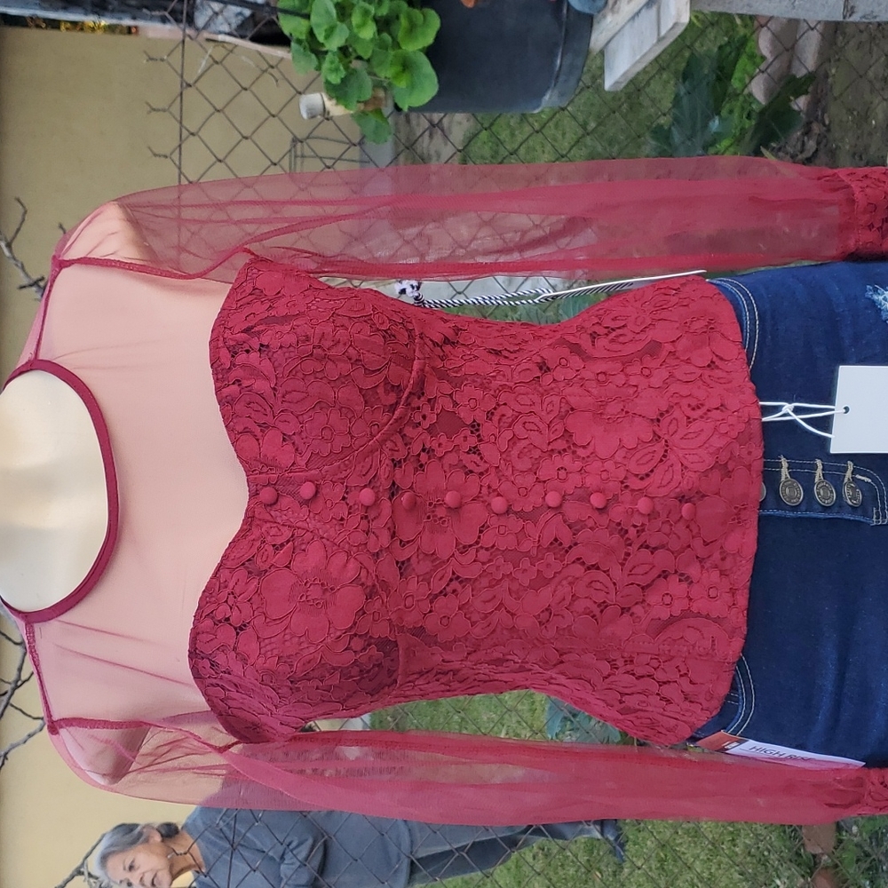 Red long sleeve shirt